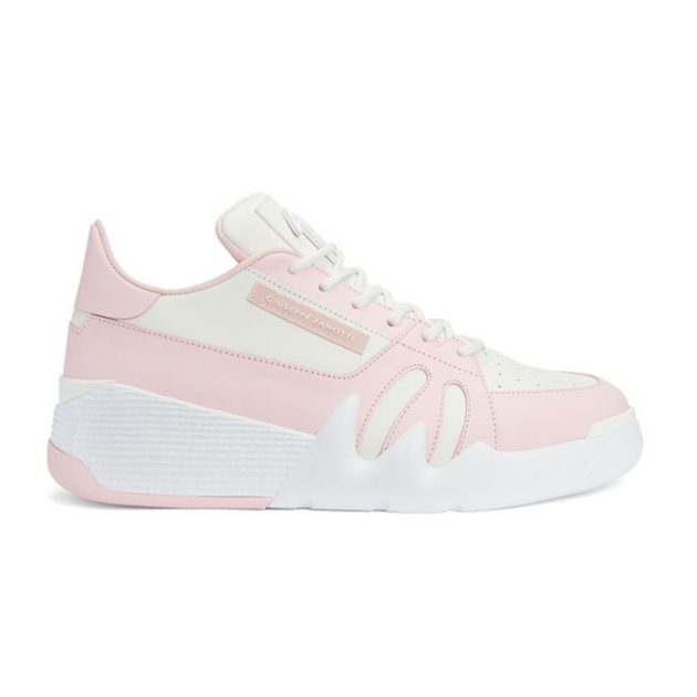 Pink and white womans sneaker