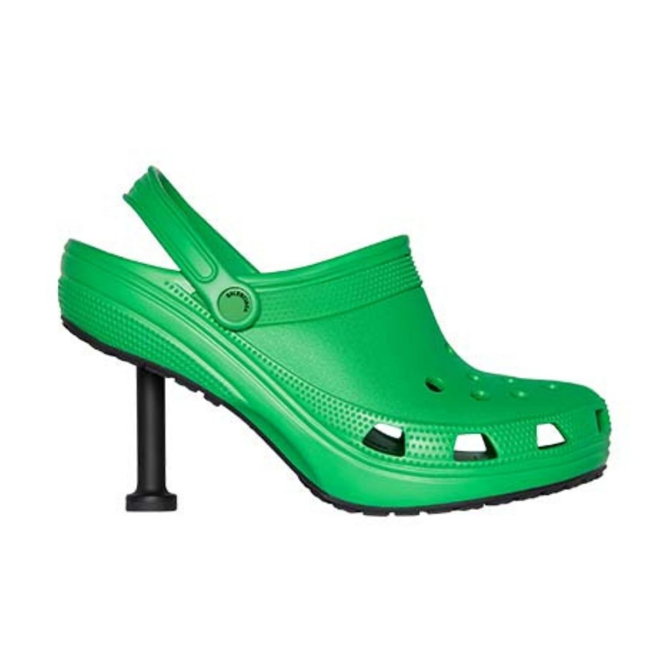 Green heeled Croc mules