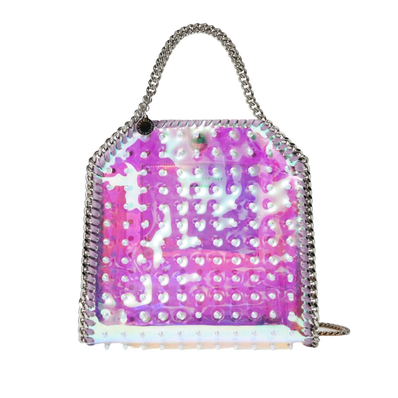 Falabella mini holographic spike tote