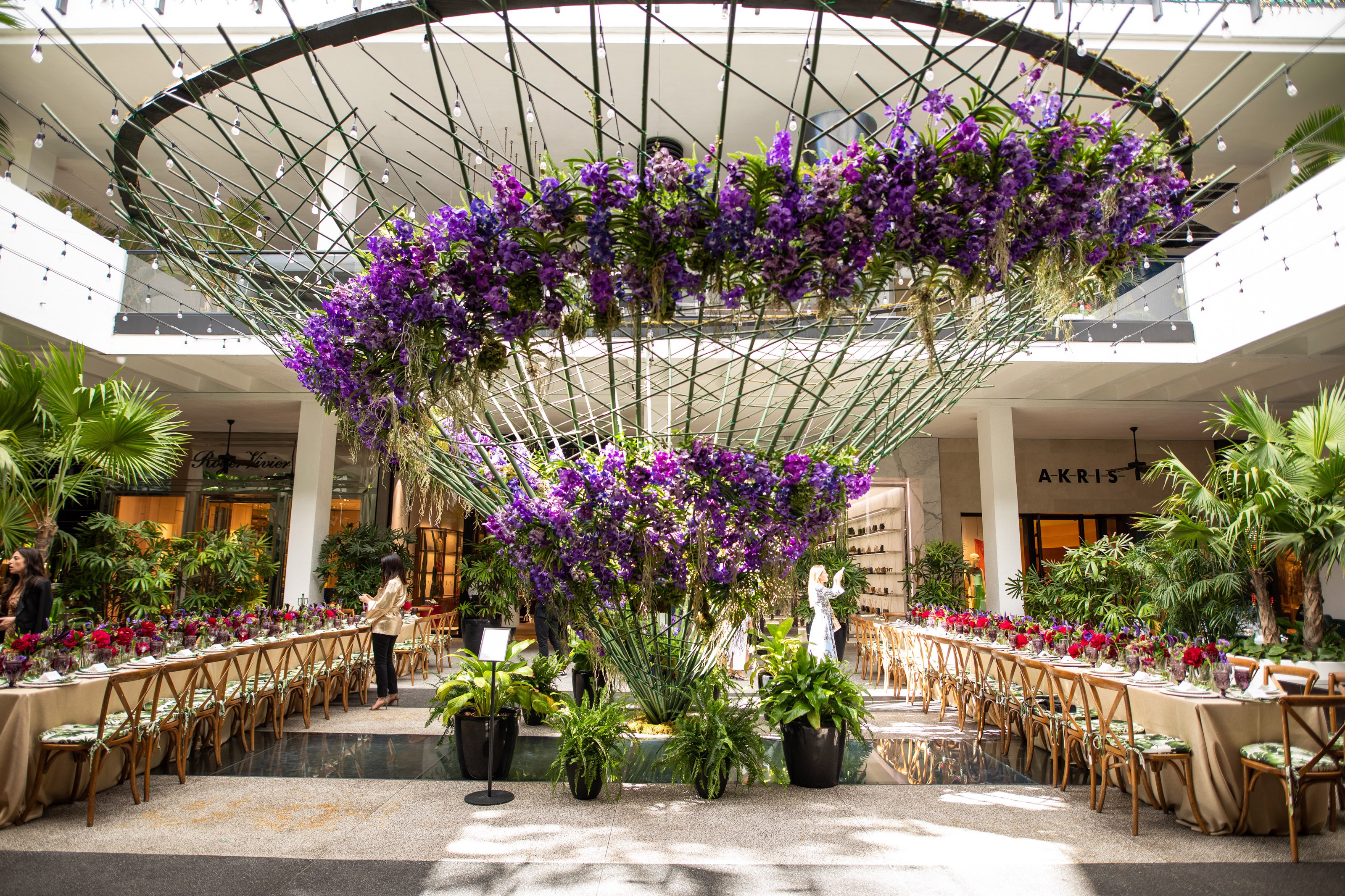 Orchid floral sculpture