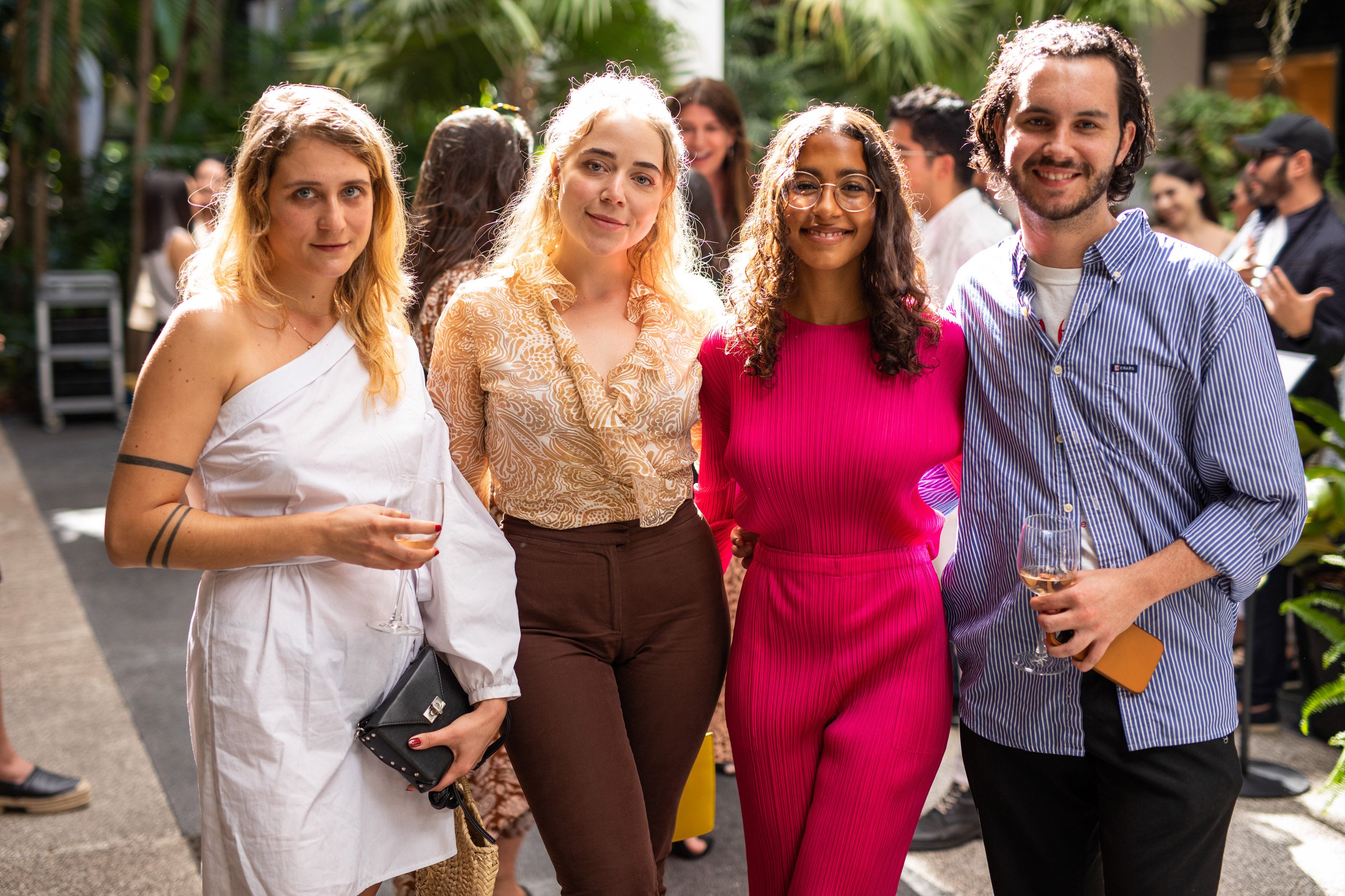 group of people smile for a photo together