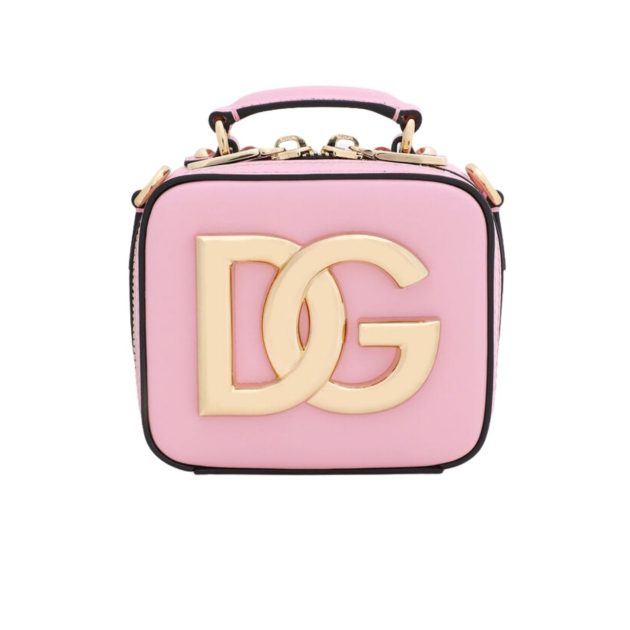 Dolce & Gabbana pink mini bag with gold “DG” lettering