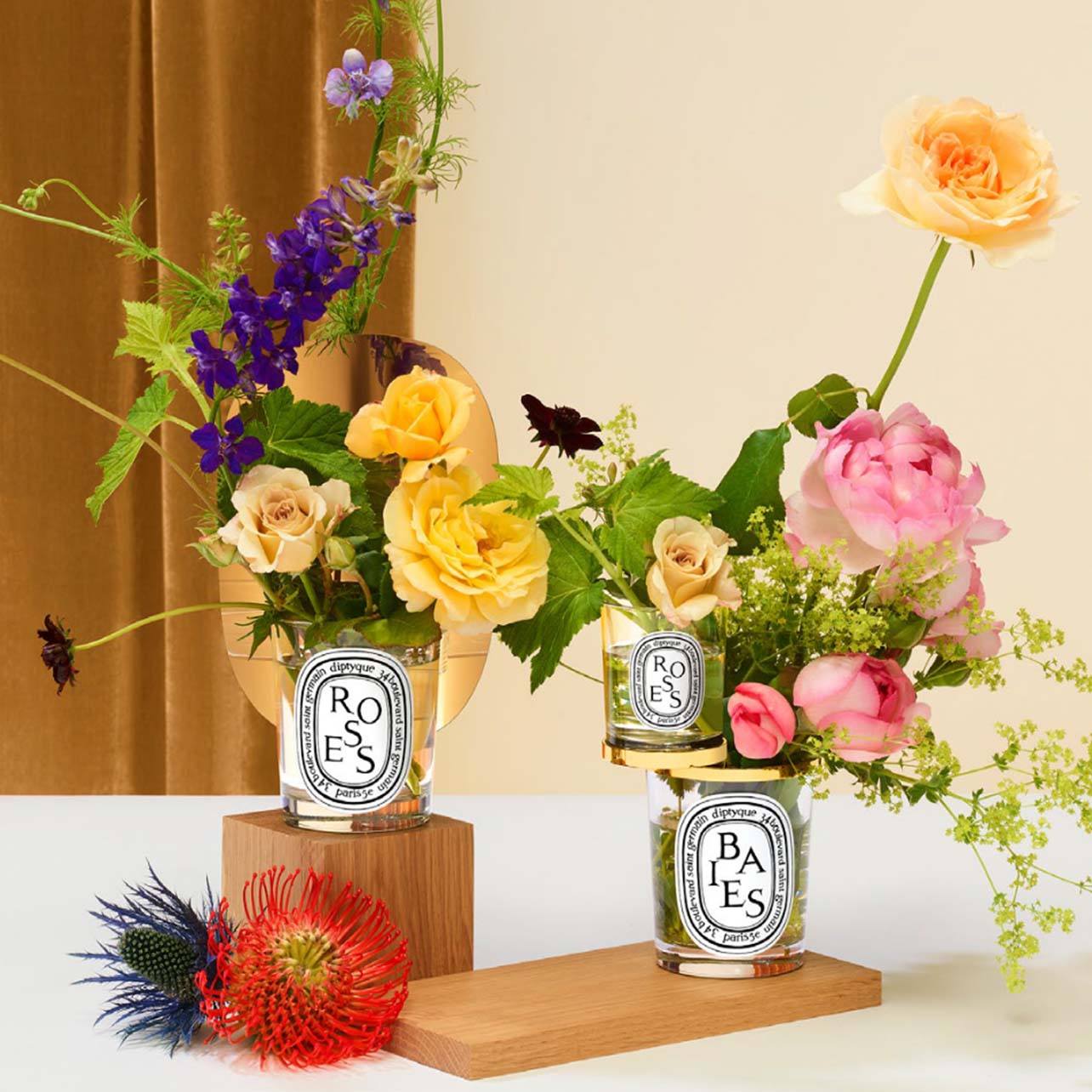 An assortment of Diptyque scents