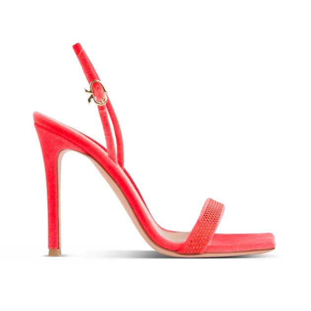 Red heeled sandal