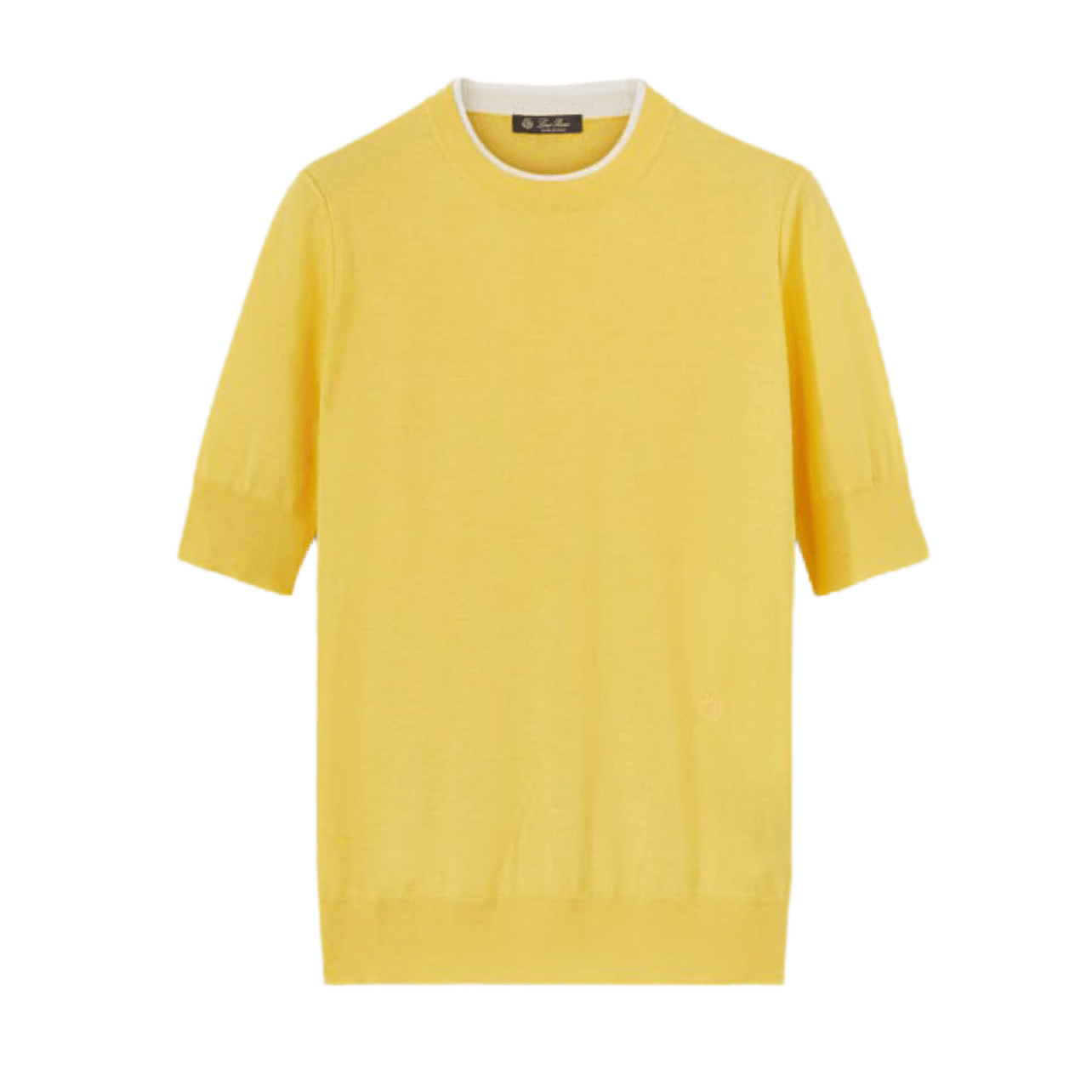 Yellow cashmere short sleeve top