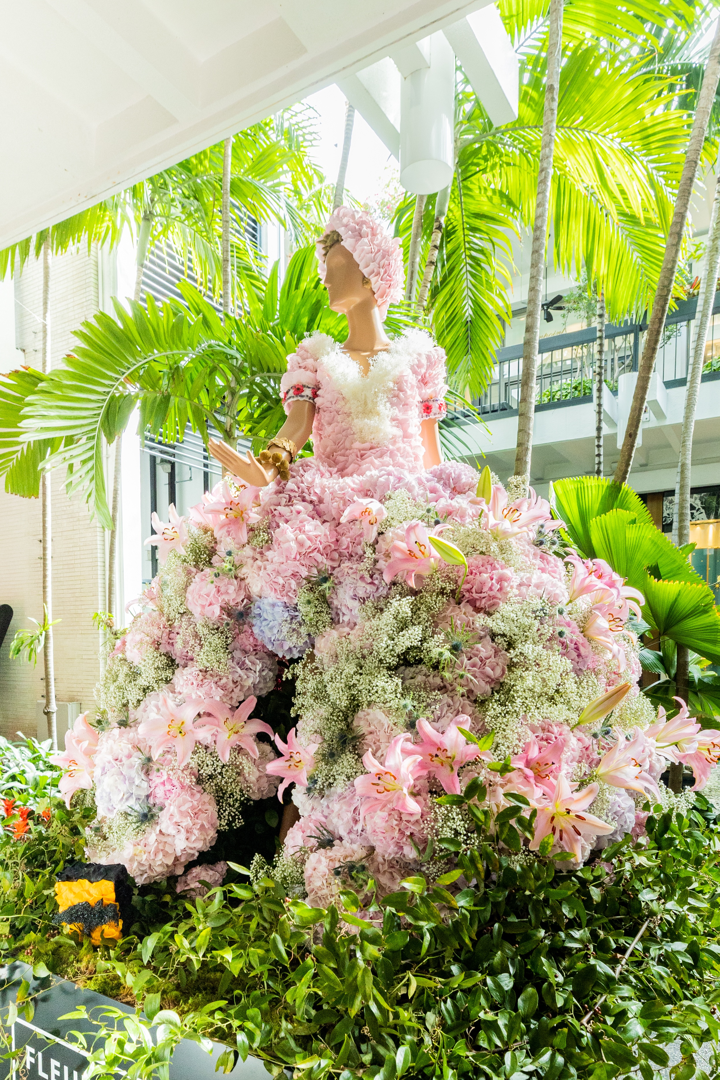 Floral mannequin inspired by Maya Angelou