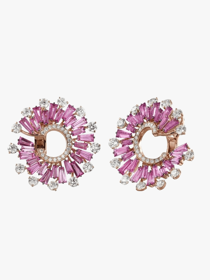 There are so many ways to show her how much she means to you. But if you’re stumped, allow us to suggest Jacob & Co.’s rose gold pink sapphire earrings from the Infinia collection, meant to capture the feeling of falling in love and encapsulating it in everlasting form.