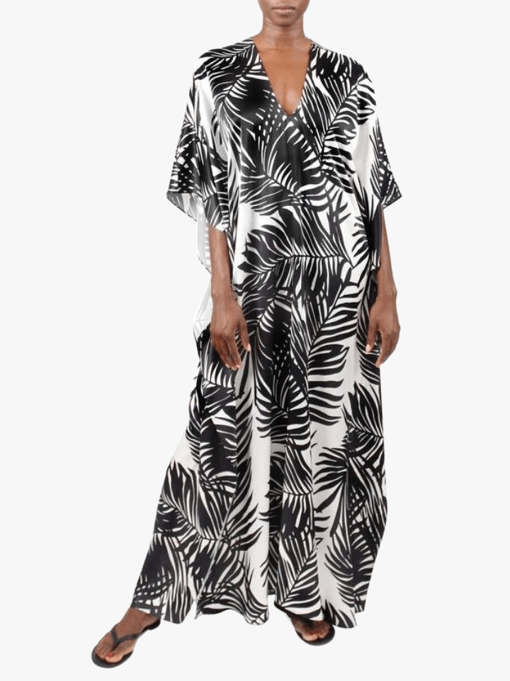 Whether this is the first caftan in her closet or the 101st, she won’t be disappointed with the effortlessly chic Boubou from Marie France Van Damme. Featuring a palm print and made from washable silk satin, it will easily become her go-to.