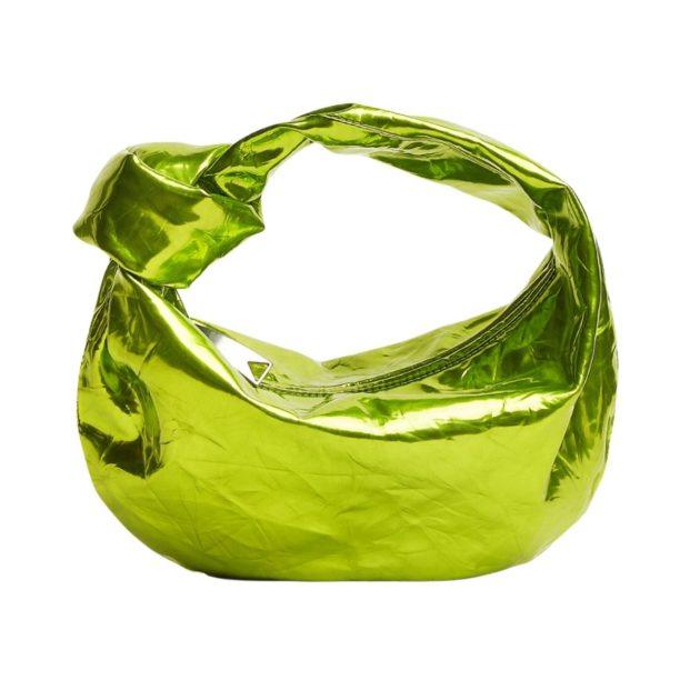 Green metallic handbag