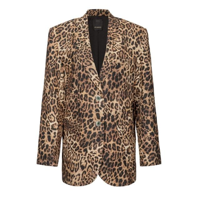 Leopard print blazer