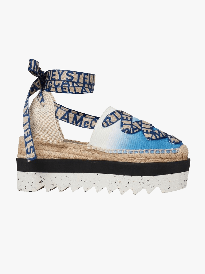 For the mom that’s on-the-go, may not always have time for a pedicure, but always manages to look put together—and still never forgets to bring her own reusable grocery bags to Whole Foods: Stella McCartney’s eco-conscious Gaia lace-up espadrilles.