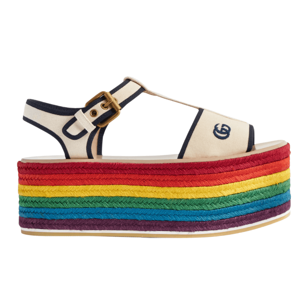 Gucci multicolored platform sandals
