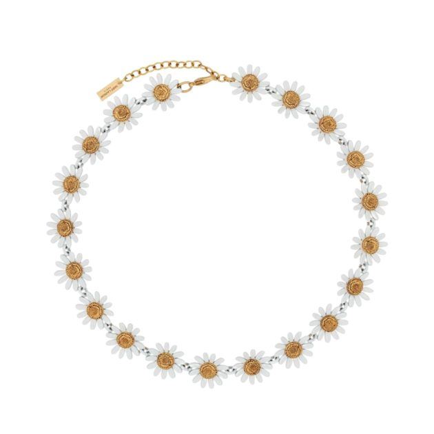 daisy lacquer chain necklace