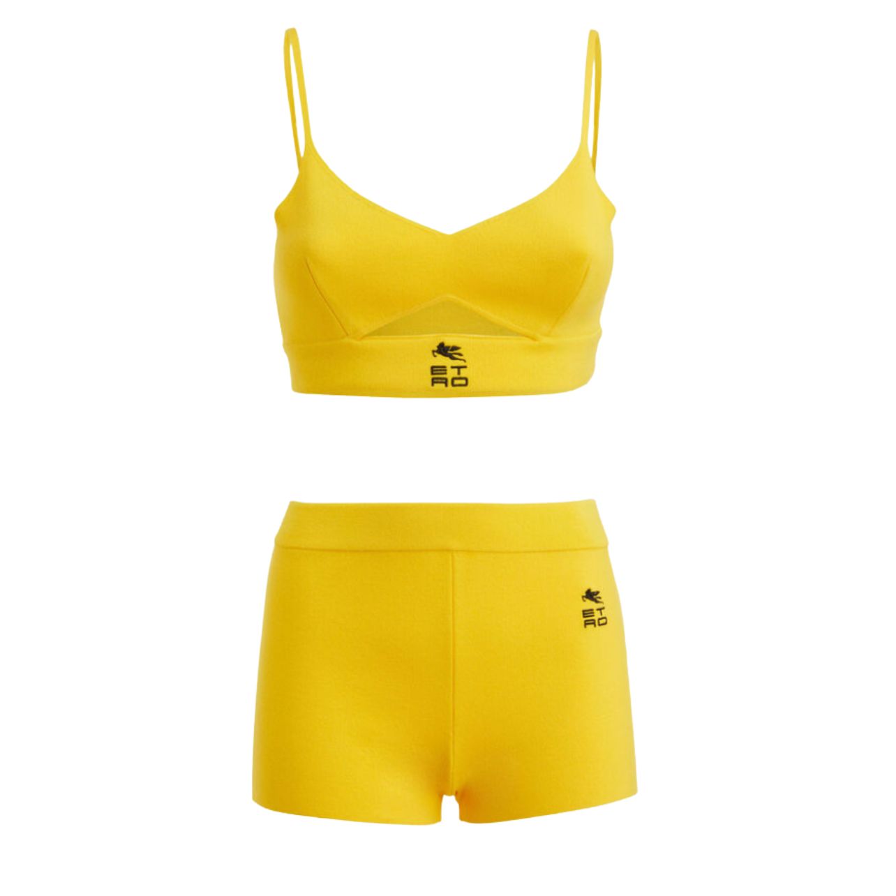 Yellow bra and shorts set