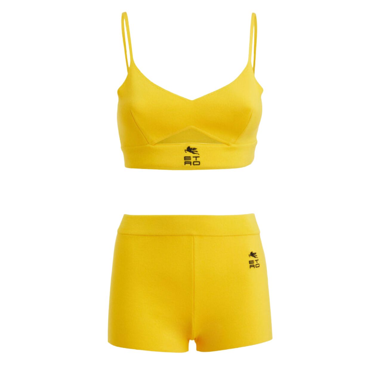 Yellow bra and shorts set