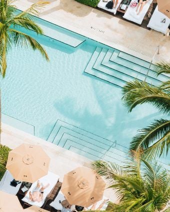 pool deck at the four seasons hotel at the surf club