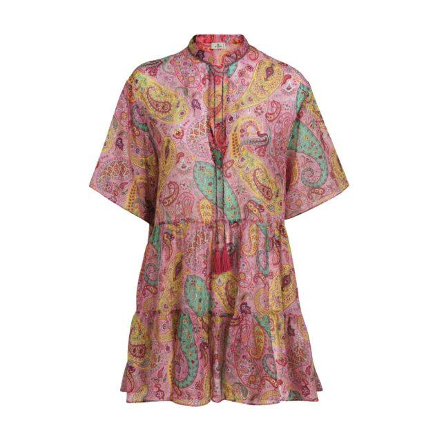 Etro multicolored paisley mini dress