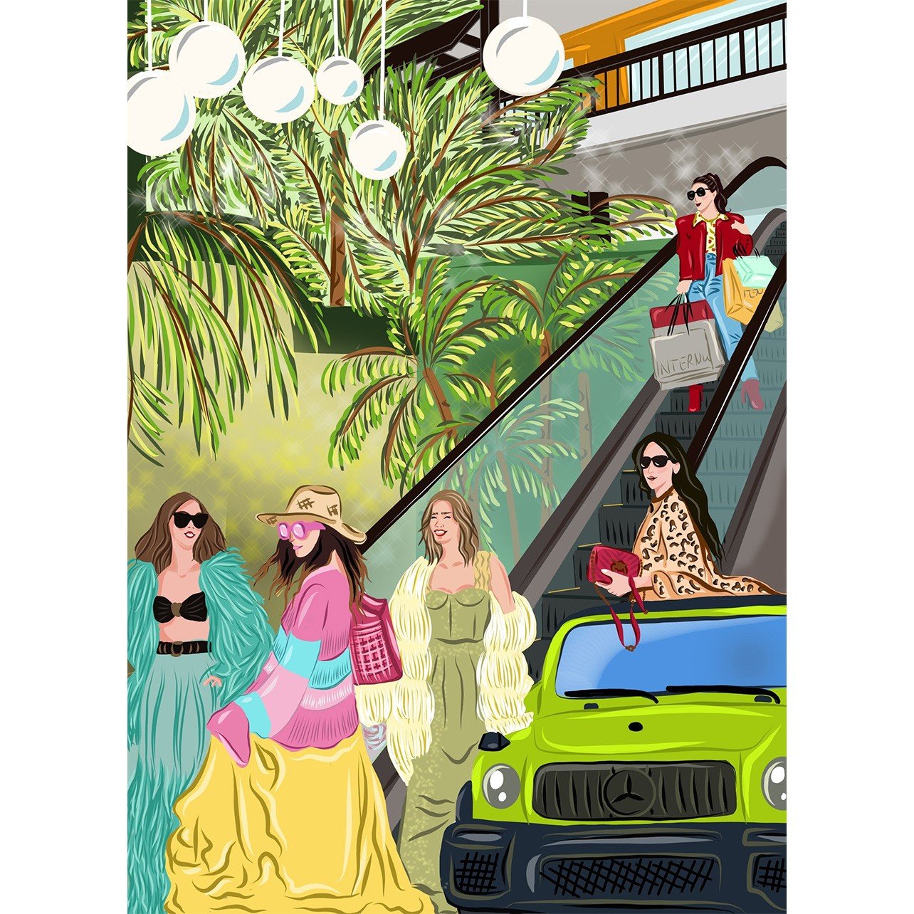 Illustration of Bal Harbour Shops by Indah Mutiara Febiyanti