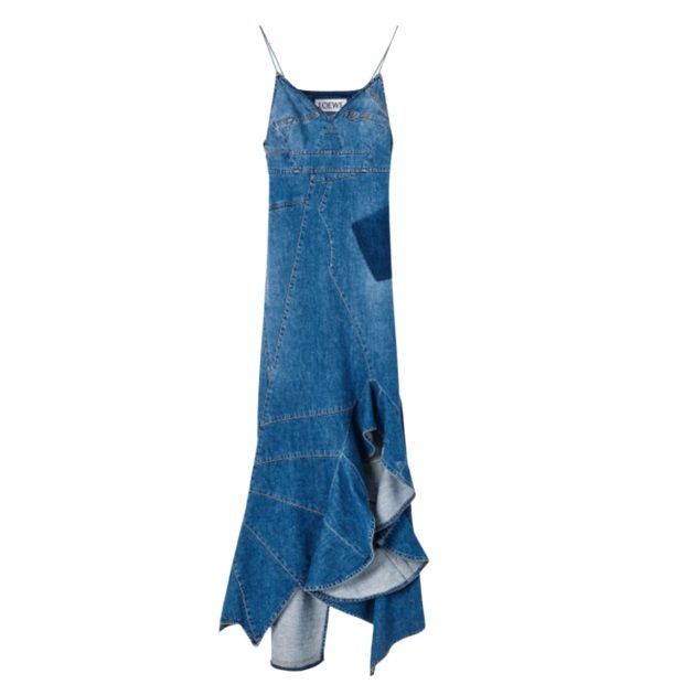 Denim patchwork dress