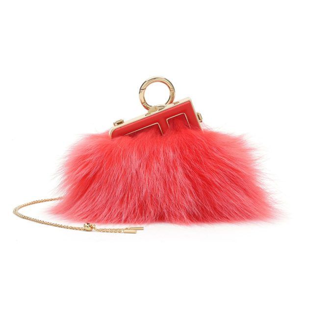 pink fur bag charm