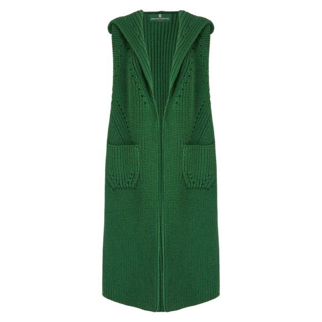 hooded green vest