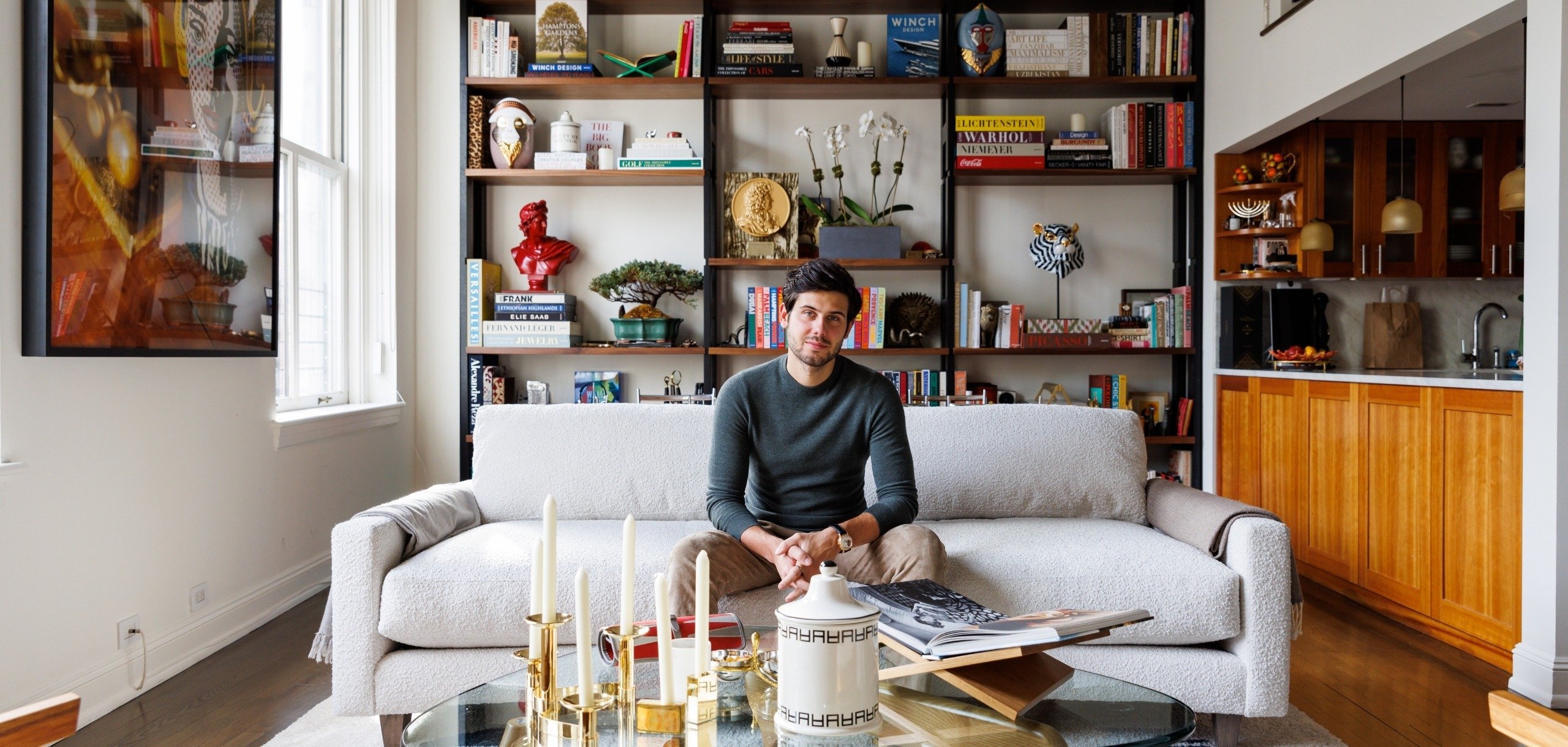 Alexandre Assouline photographed the living room of his home