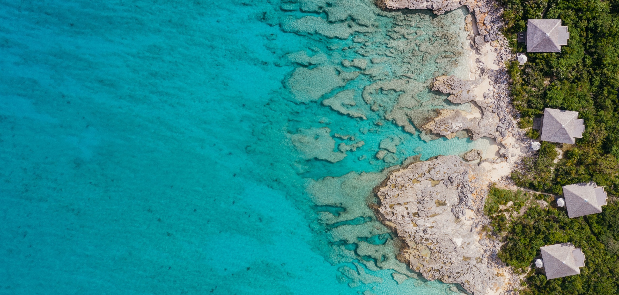 Arial image of Turks and Caicos’ remote northwest coast