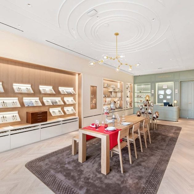 Interior image of the Christofle Bal Harbour boutique