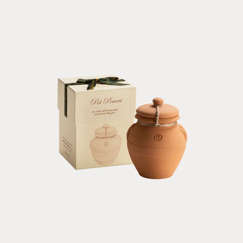 You can’t put Italy in a stocking. But if you could, it would be Santa Maria Novella’s terracotta pot potpourri, filled with the dried buds, leaves, and flower petals typical of the Tuscan hills.                                                                                                        