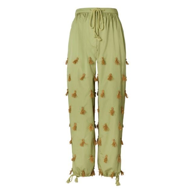 Photo of drawstring pants with tassel detailing