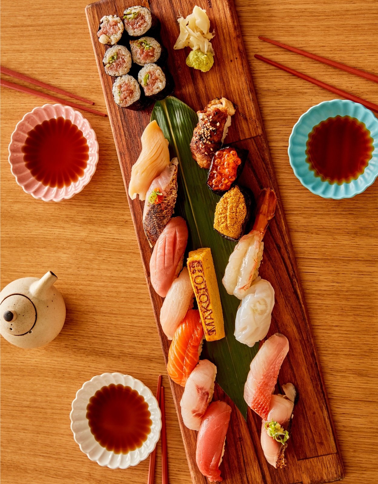 Portrait of Makoto’s sushi and sashimi sampler