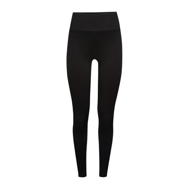 Portrait of black Wolford thermal leggings