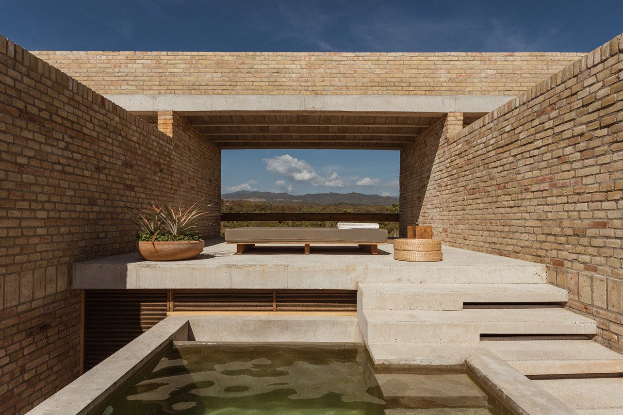 Portrait of the Hotel Terrestre in Puerto Escondido, Mexico