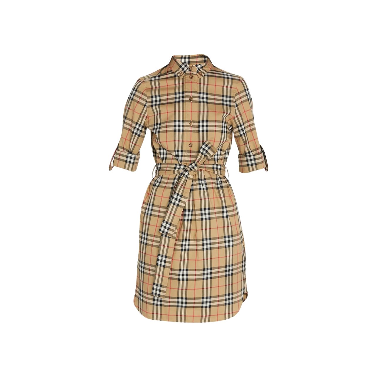 Giovanna vintage-check shirtdress.