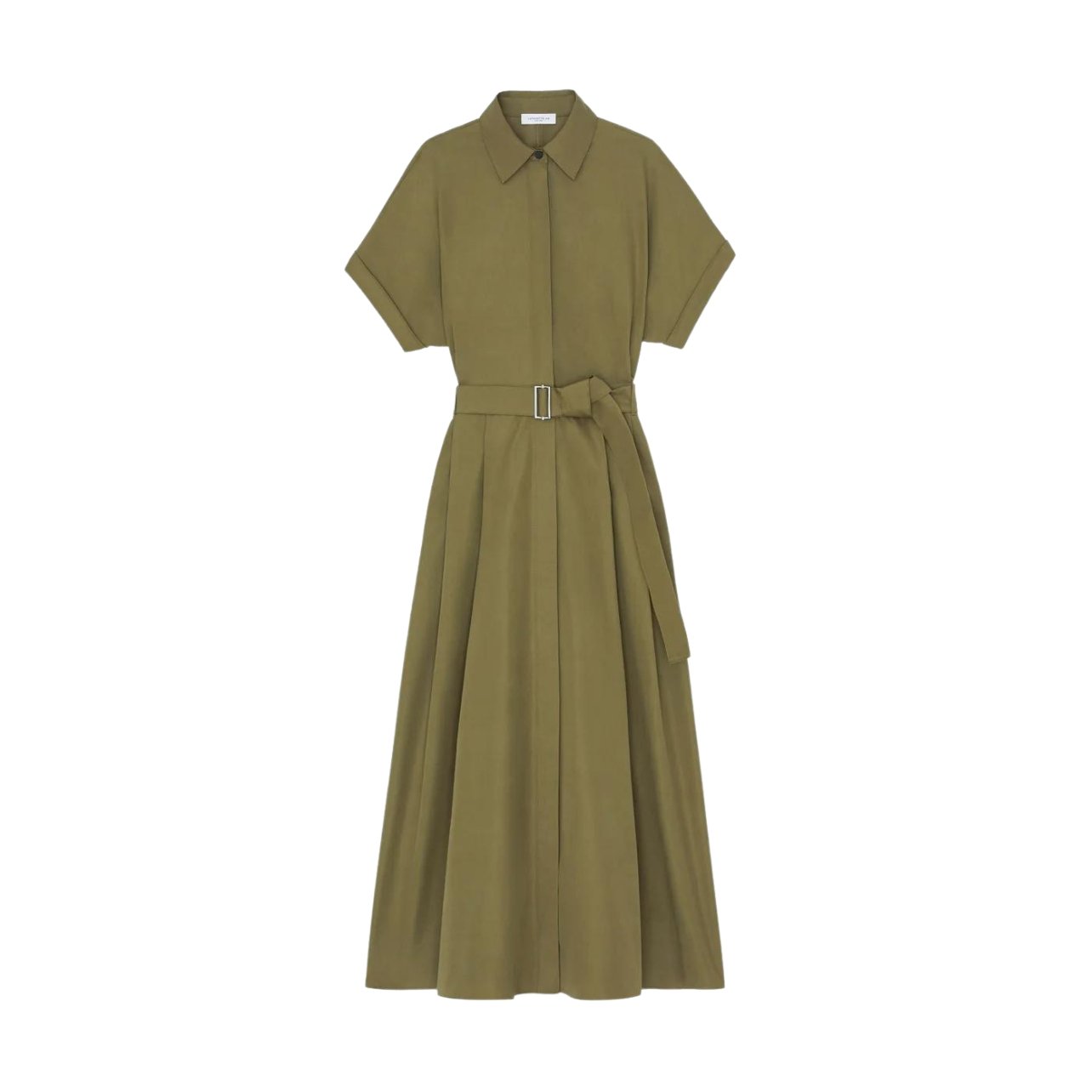 Organic cotton poplin shirtdress.