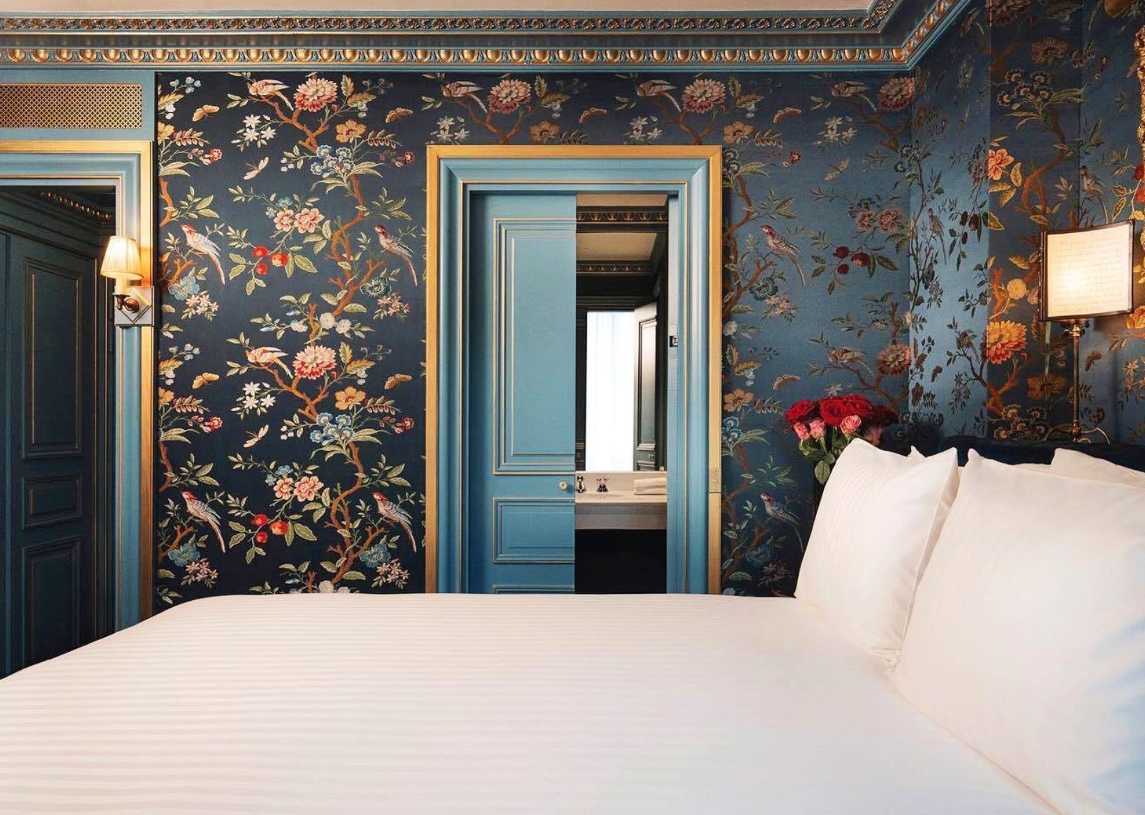 Bedroom at the Maison Proust hotel in Paris