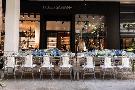 A variety of images showcasing Bal Harbour Shops’ Thanksharing Celebration event. Images include guests in attendance, table décor, and food featured at the event.