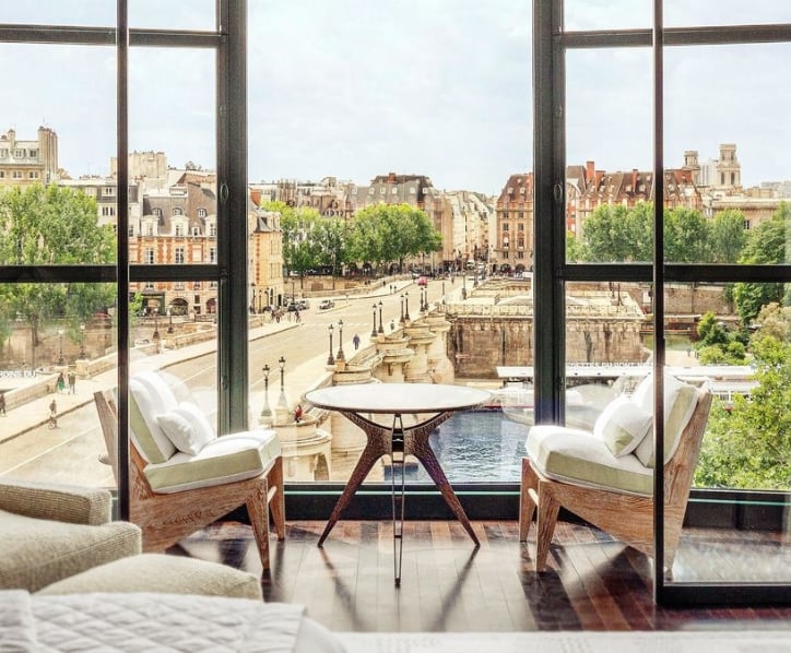 A room view at Cheval Blanc in Paris