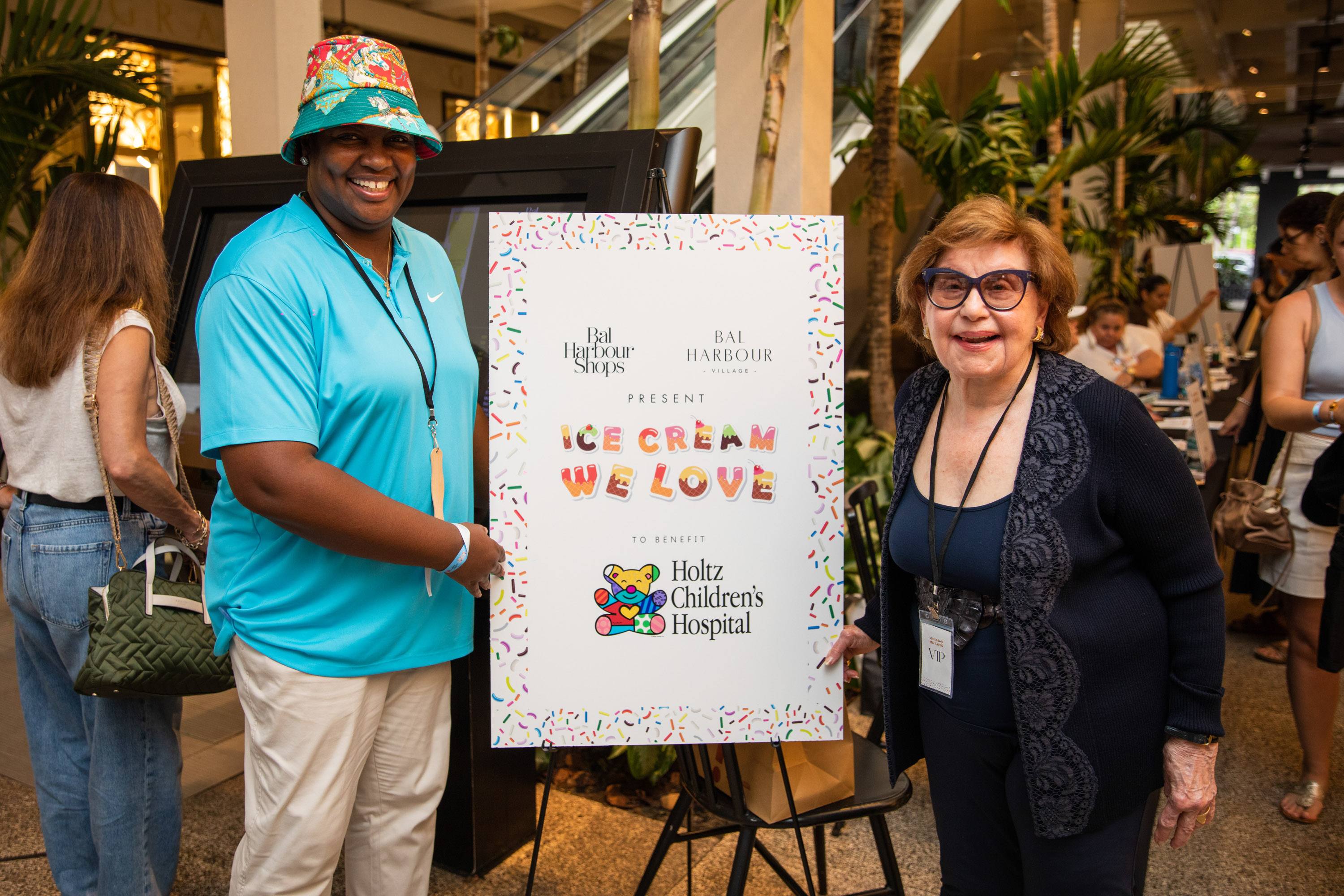 A variety of images showcasing the fourth annual “Ice Cream We Love” event. Images include guests in attendance, ice cream treats and setup, and activities featured at the event including games, face painting, and performances.