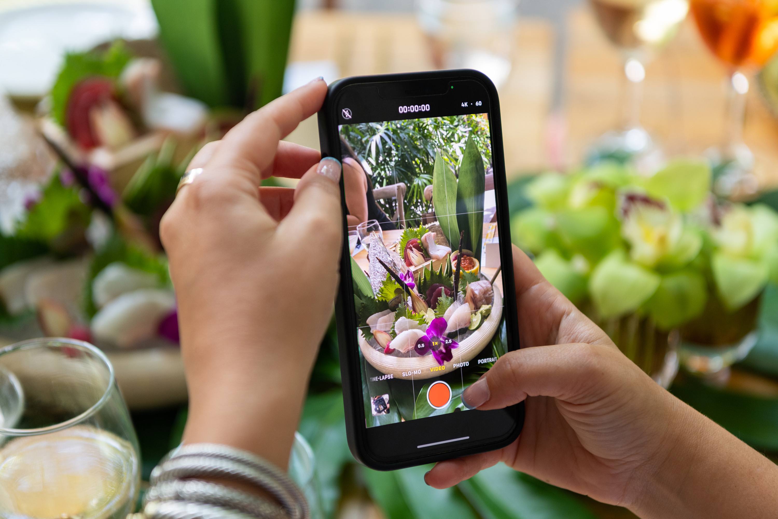 A variety of images showcasing “A Taste of Bal Harbour Shops”. Images include guests in attendance, table décor, and food featured at the event.