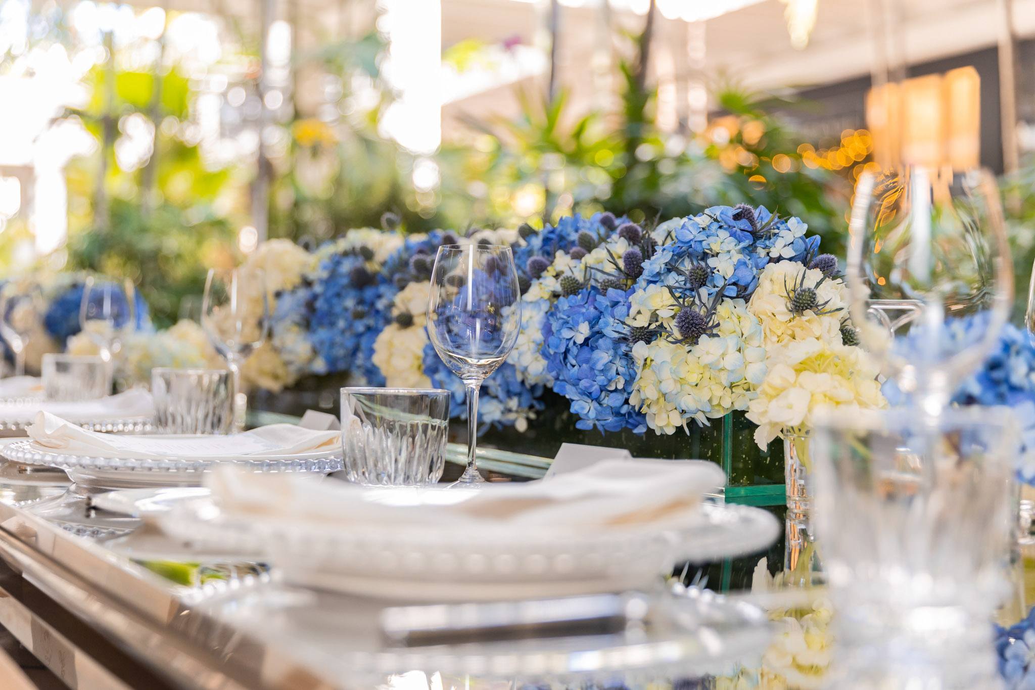 A variety of images showcasing Bal Harbour Shops’ Thanksharing Celebration event. Images include guests in attendance, table décor, and food featured at the event.
