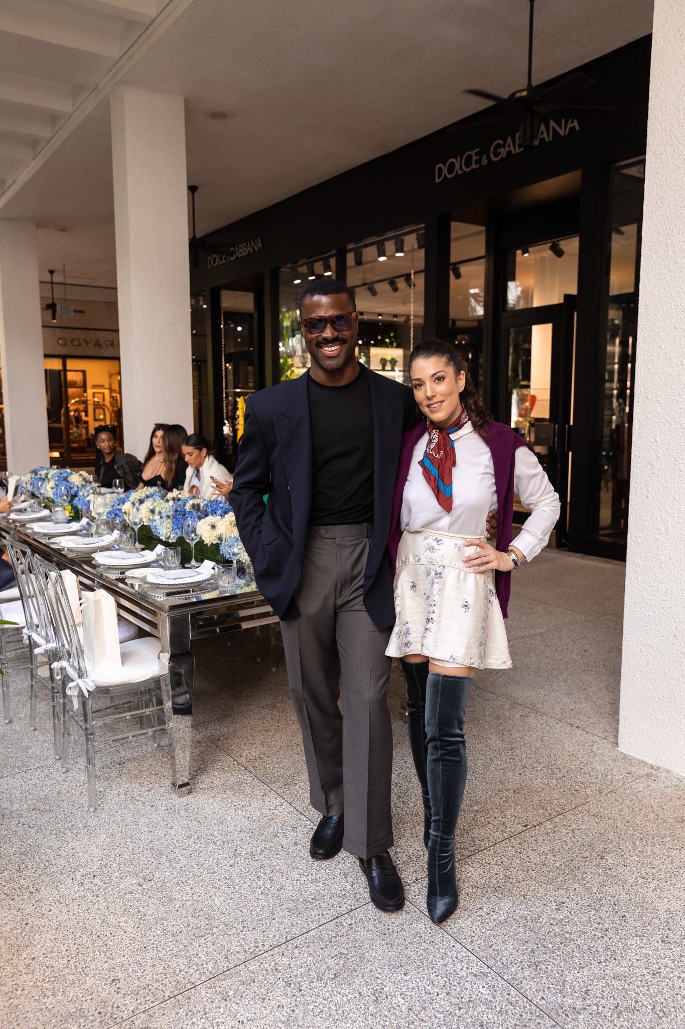 A variety of images showcasing Bal Harbour Shops’ Thanksharing Celebration event. Images include guests in attendance, table décor, and food featured at the event.