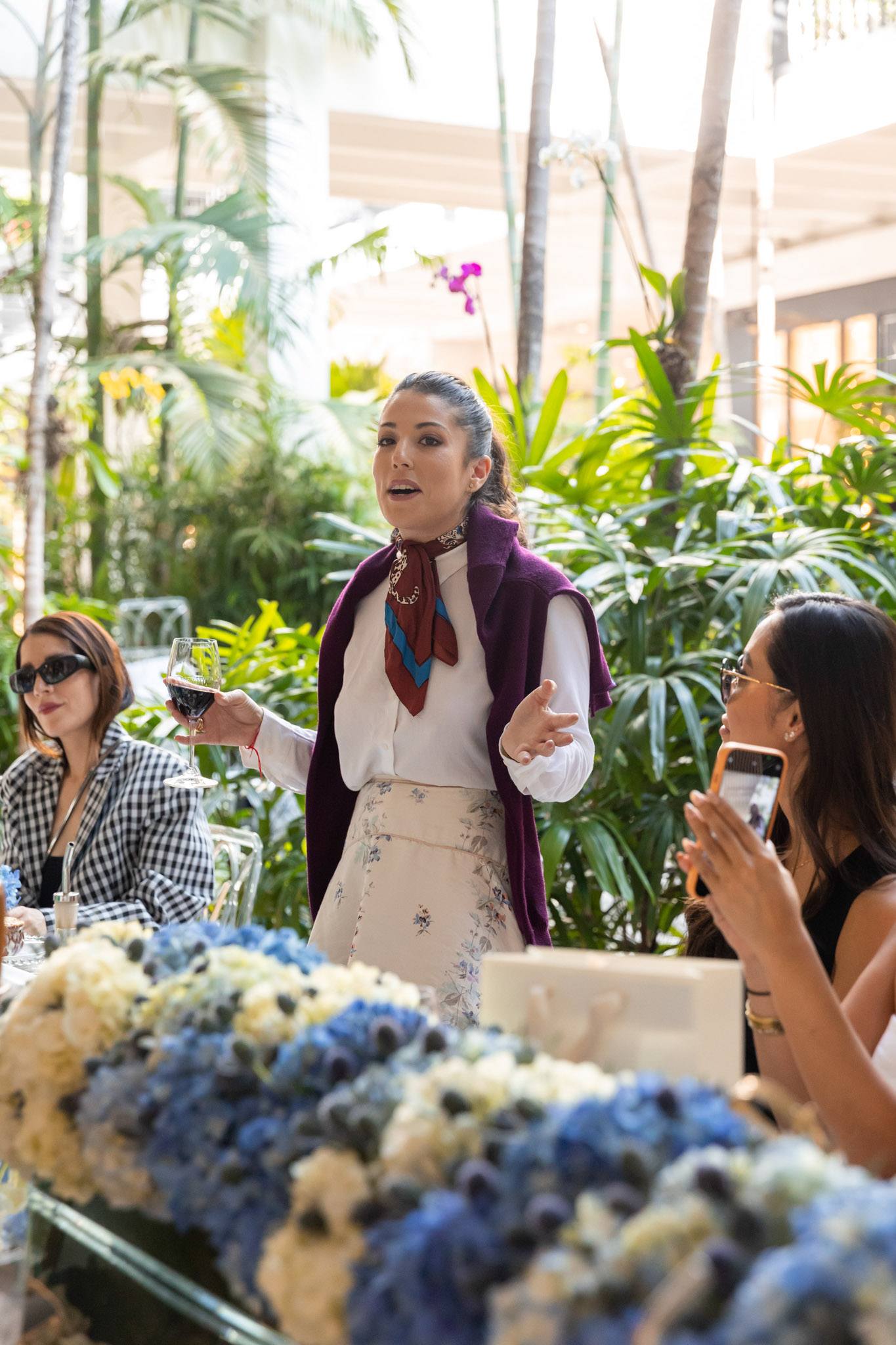 A variety of images showcasing Bal Harbour Shops’ Thanksharing Celebration event. Images include guests in attendance, table décor, and food featured at the event.