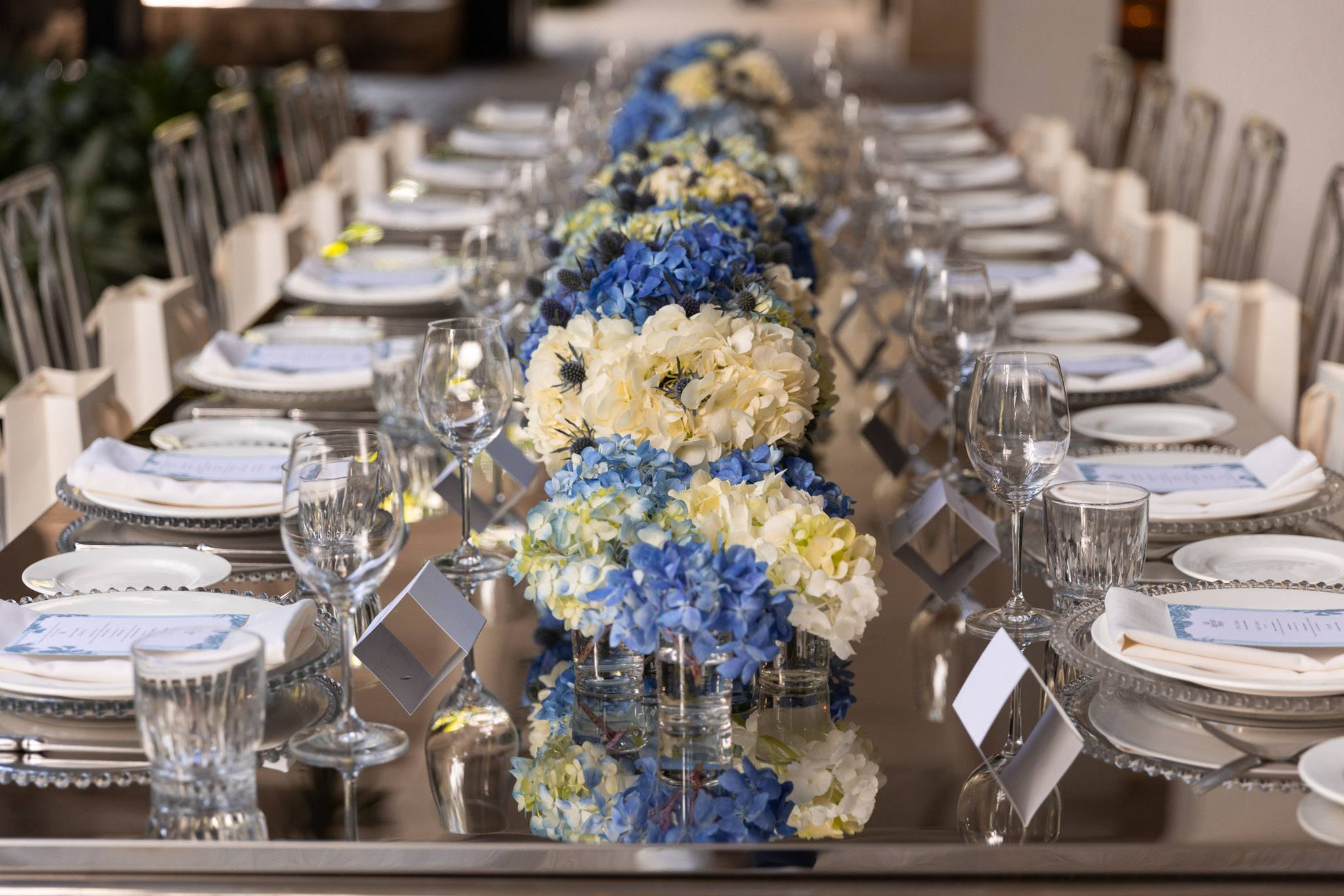 A variety of images showcasing Bal Harbour Shops’ Thanksharing Celebration event. Images include guests in attendance, table décor, and food featured at the event.