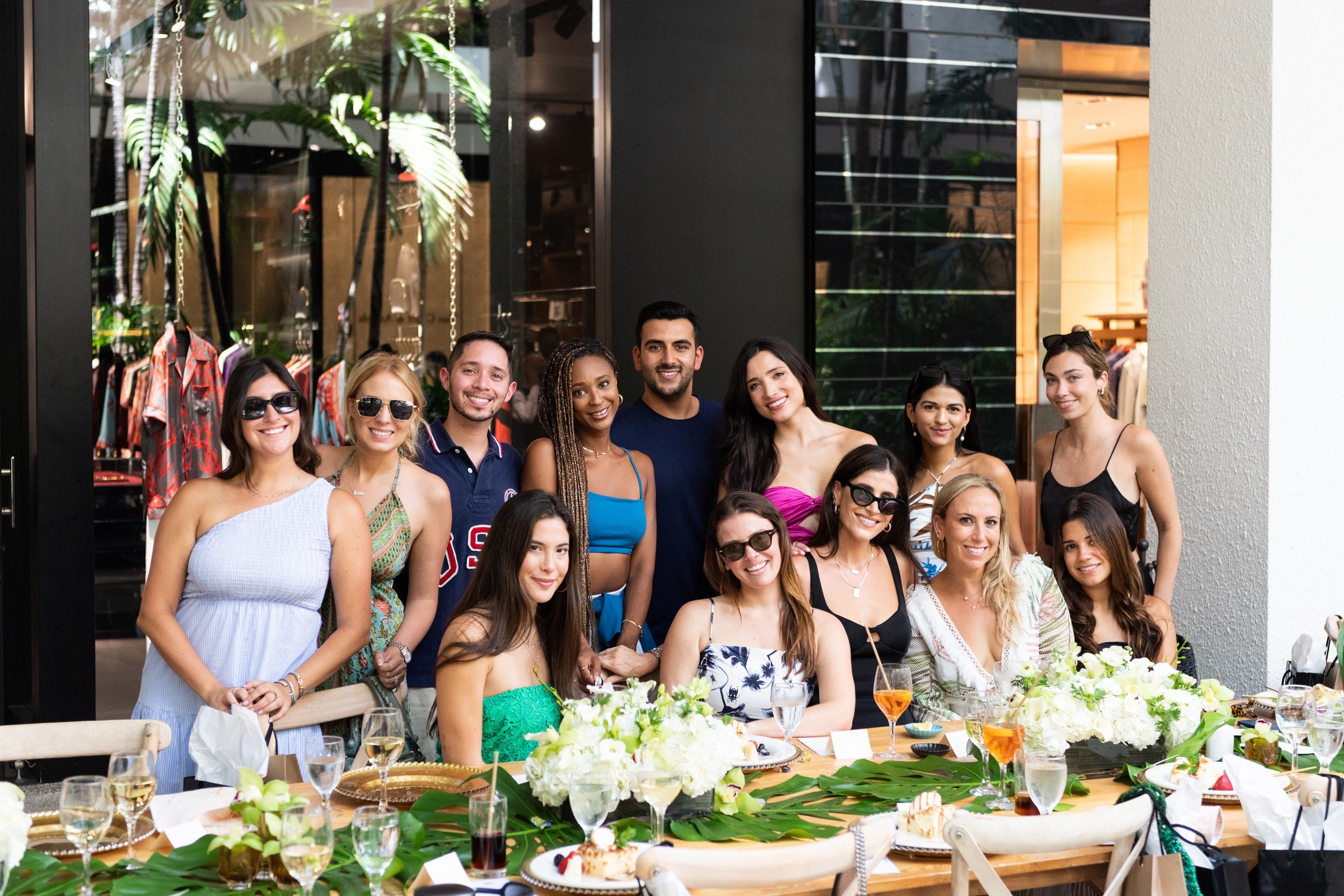 A variety of images showcasing “A Taste of Bal Harbour Shops”. Images include guests in attendance, table décor, and food featured at the event.