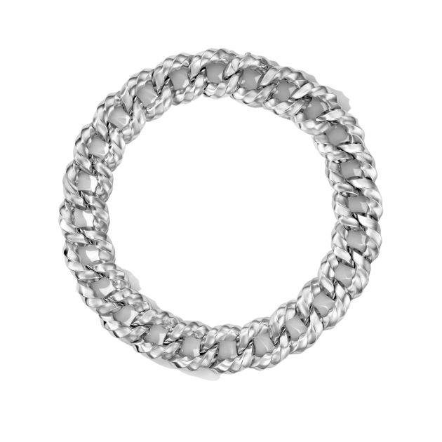 A David Yurman sterling silver chain statement necklace