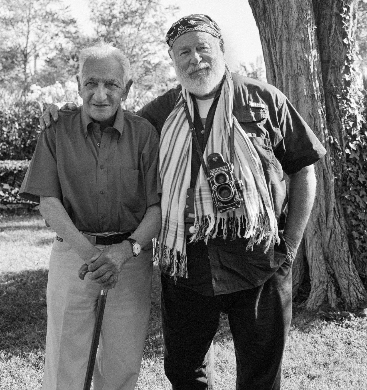 Black and white image of Paolo di Paolo and Bruce Weber