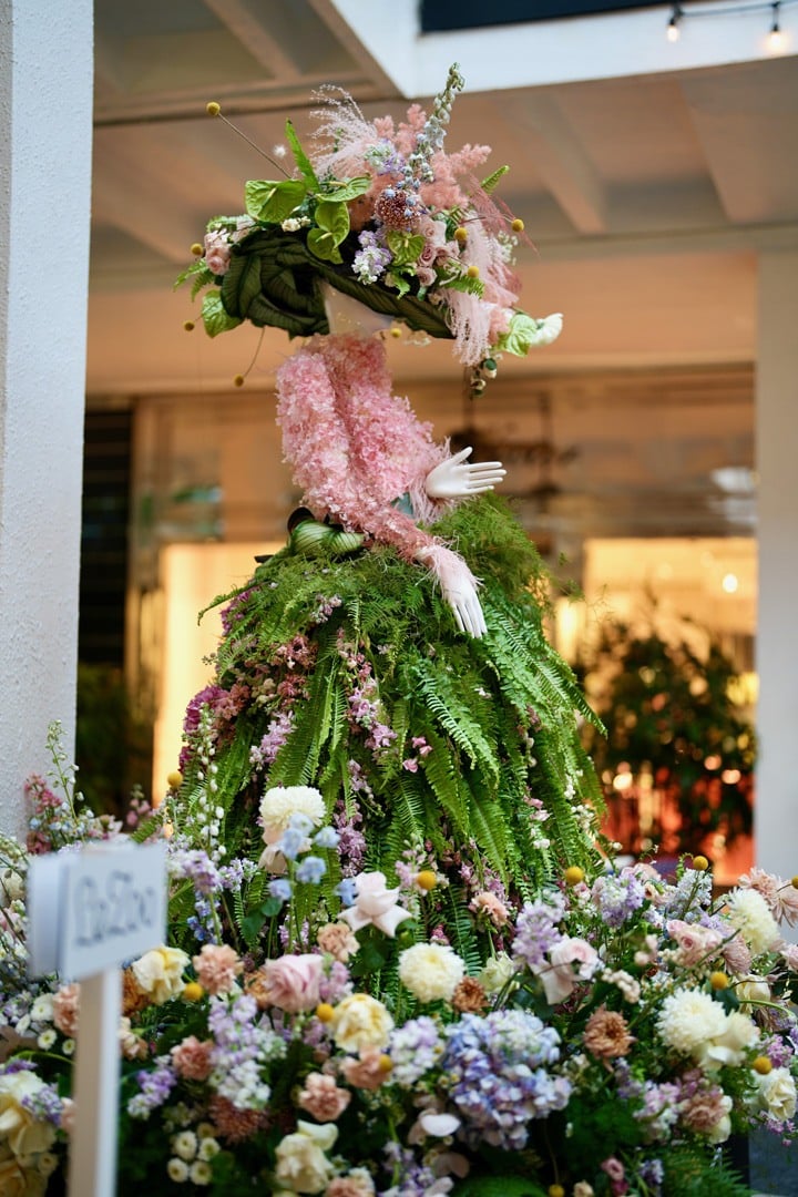 Baroness Karen Blixen inspired mannequin presented by Bal Harbour Shops and created by The Soiree Aesthetic