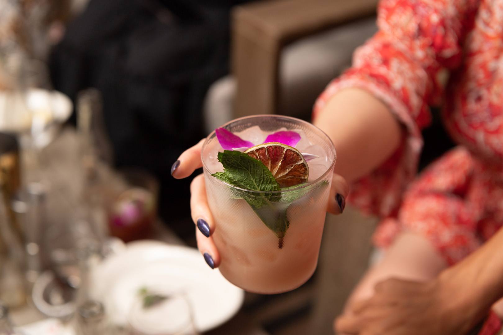 Featured floral cocktail