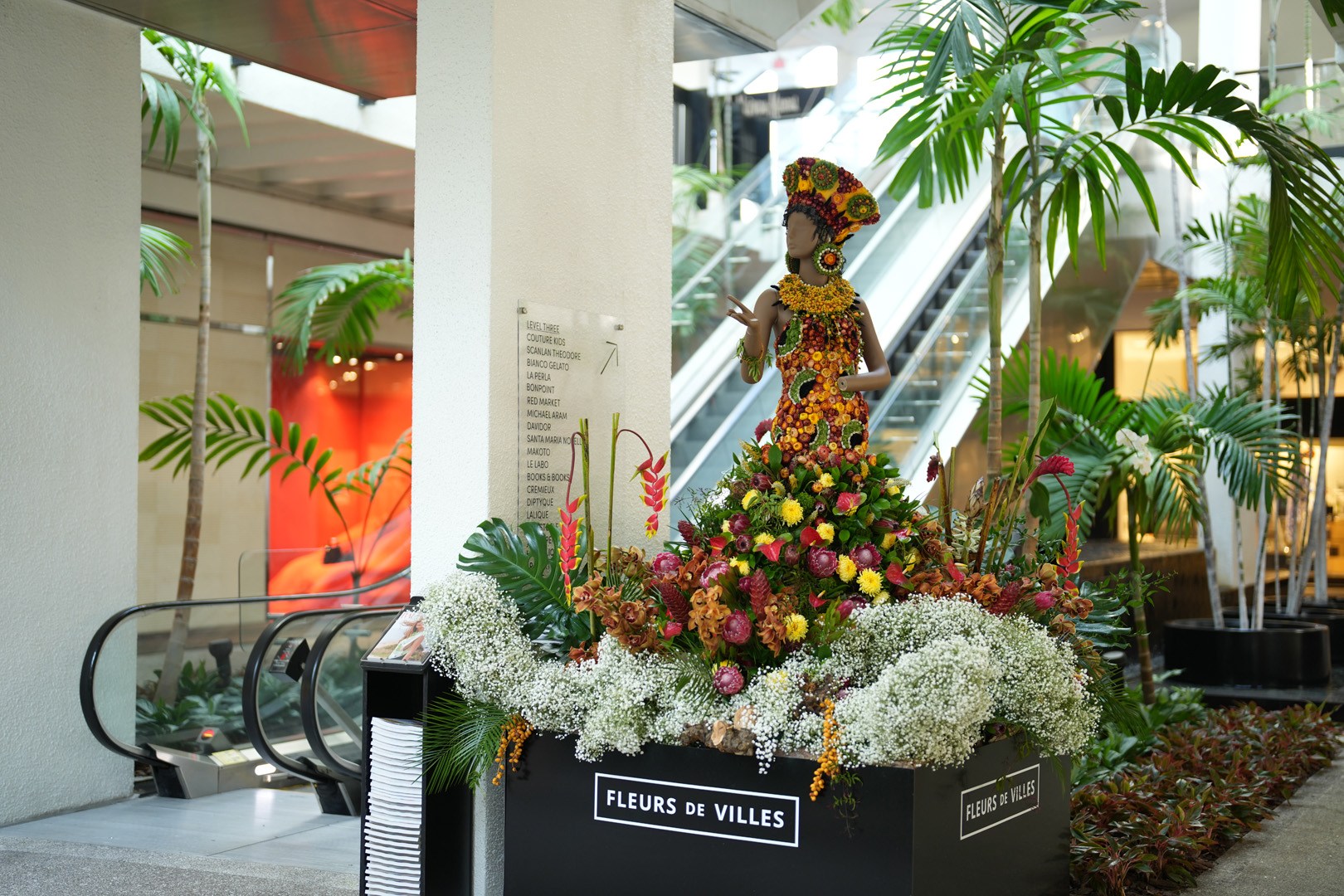Victoria Falls inspired mannequin created by Blooming Flower Art